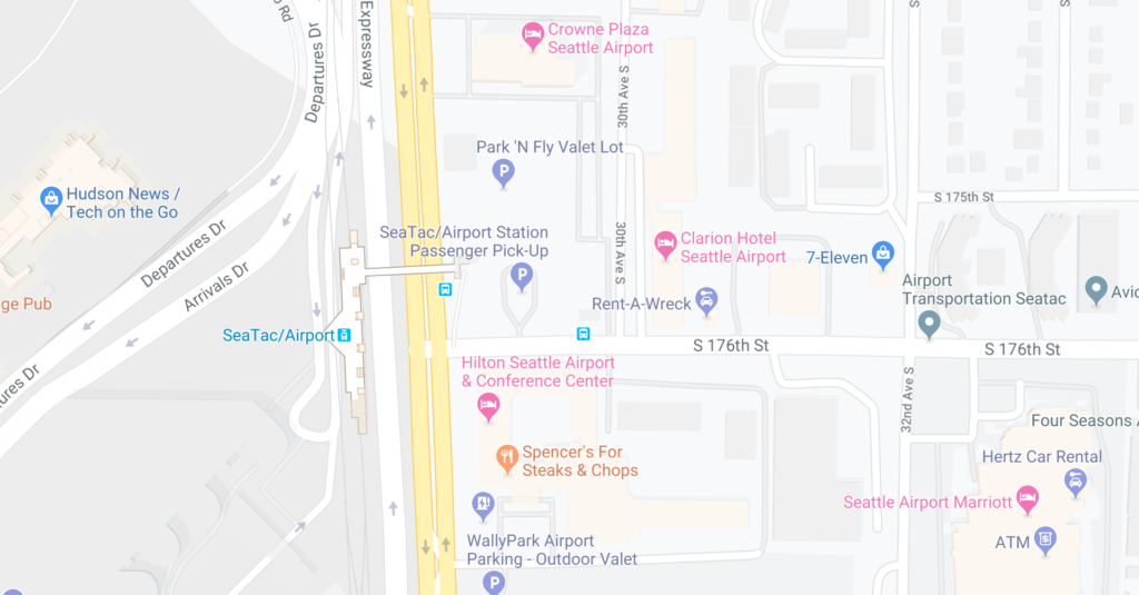 GoogleMap of shuttle bus crash location